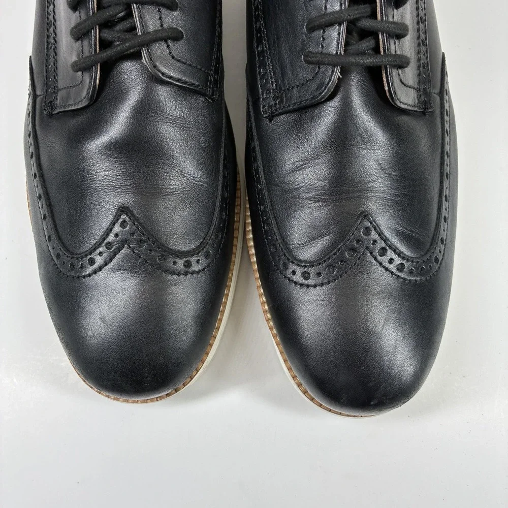 Cole Haan OriginalGrand Men's US 11M Black Leather Wingtip Oxford Shoes C26469